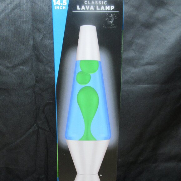 Classic Lava Lamp 14.5" Green and Blue - Picture 1 of 6